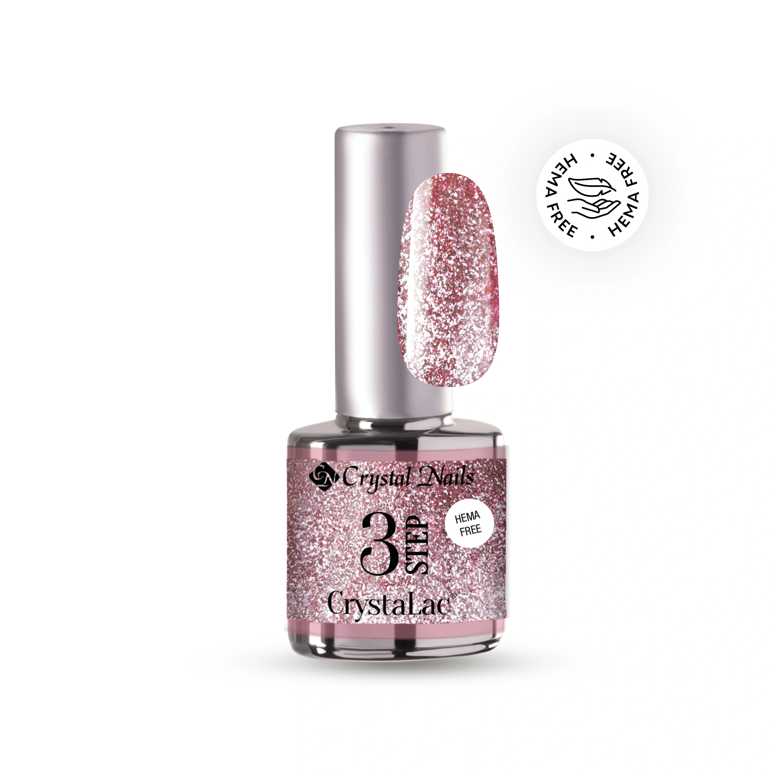 Crystal Nails 3 STEP HEMA Free CrystaLac - HF3S FP05 (4ml) - Full Platinum főképe
